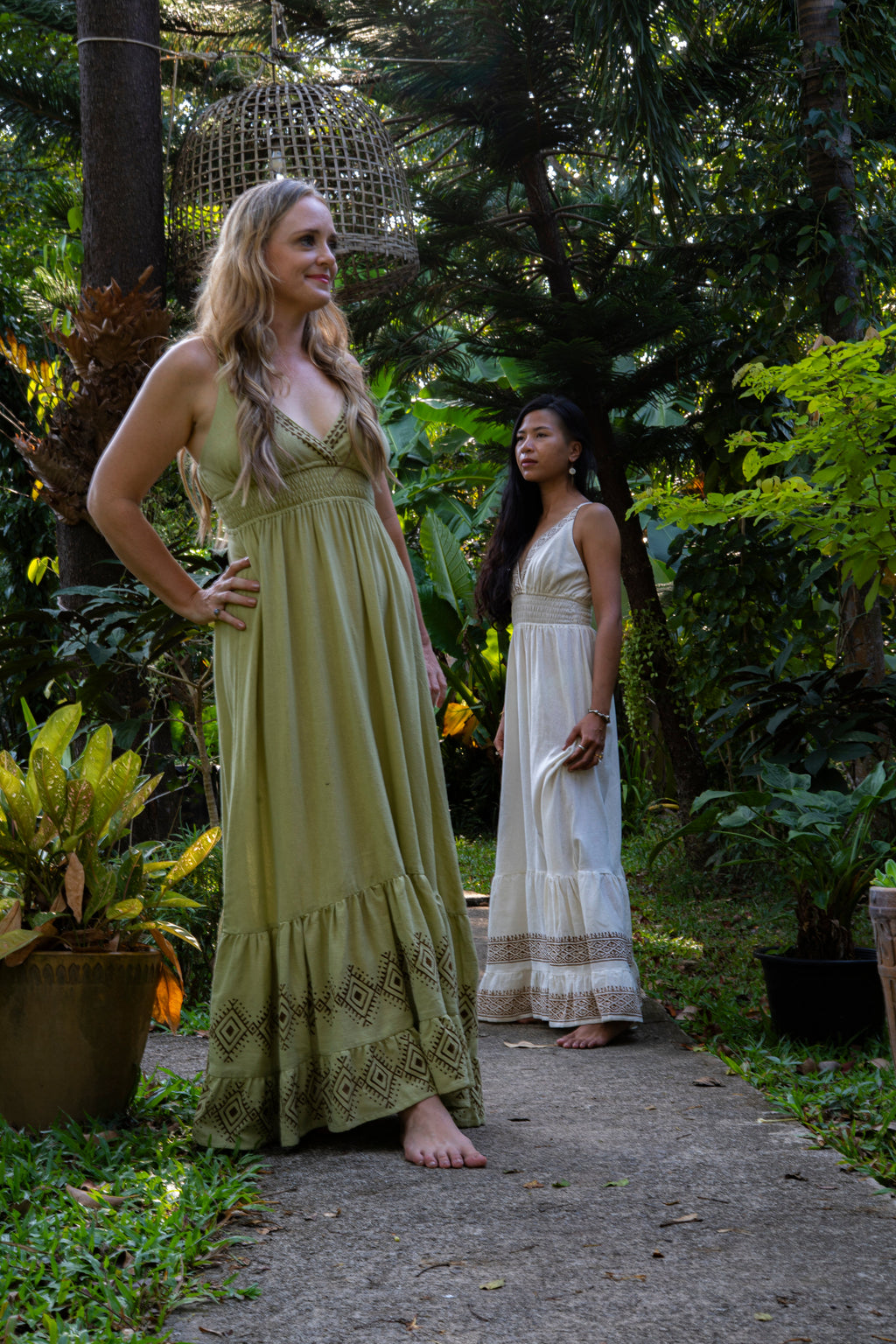 Rabi Long Cotton Maxi Dress - Neverland Boutique