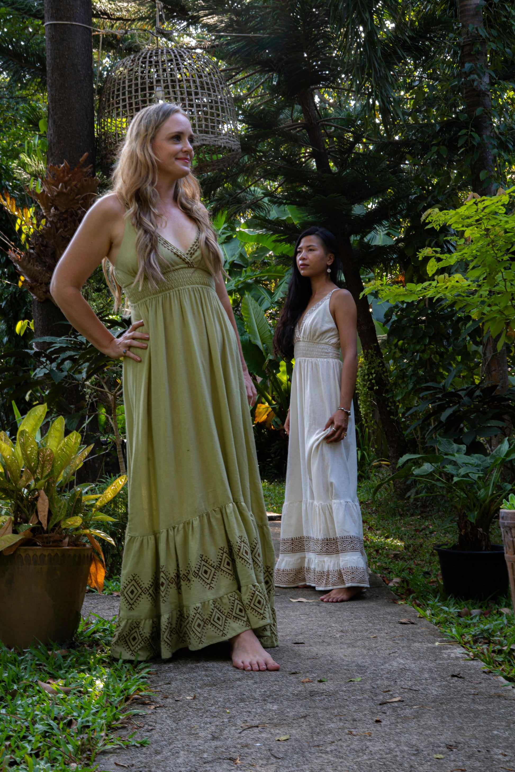 Rabi Long Cotton Maxi Dress - Neverland Boutique