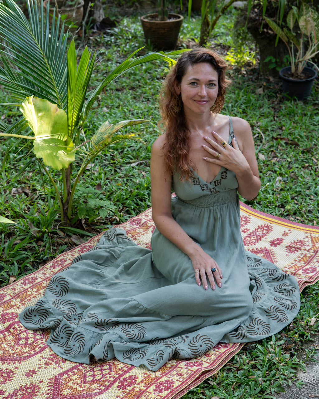 Rabi Long Cotton Maxi Dress - Neverland Boutique