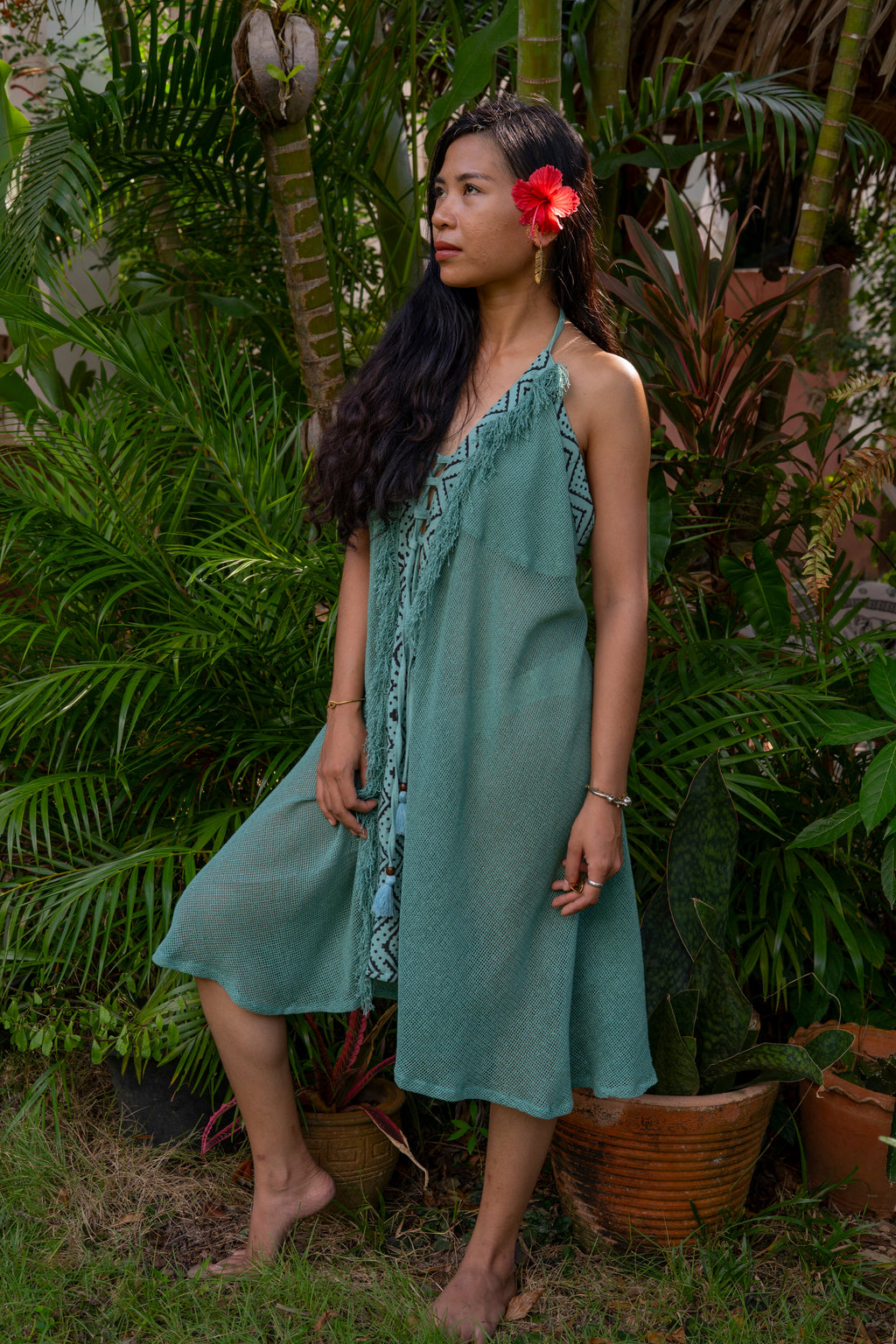 Zari Beach Tassle Midi Dress - Neverland Boutique